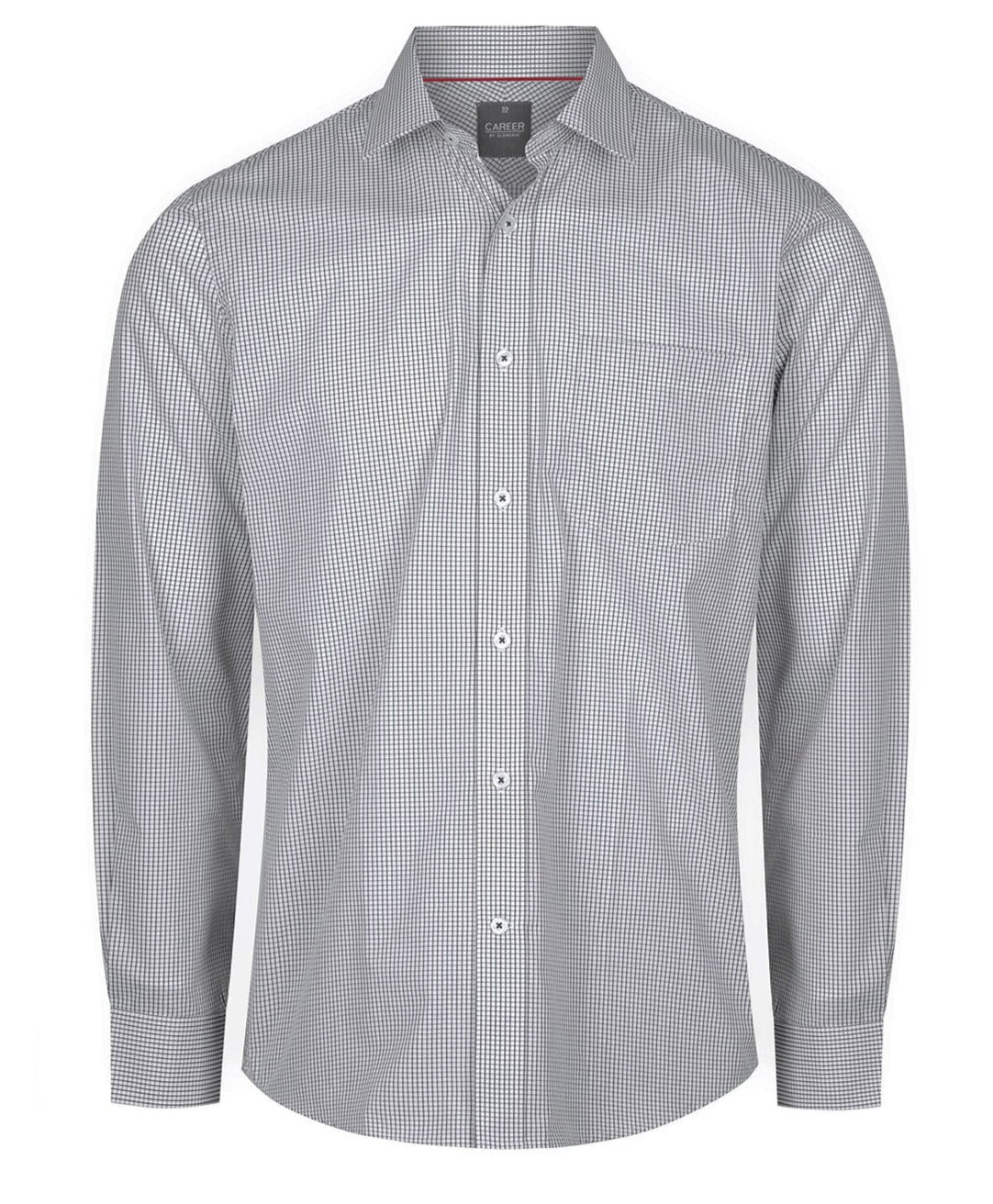 Mens Micro Check Long Sleeve Shirt Shirts Gloweave