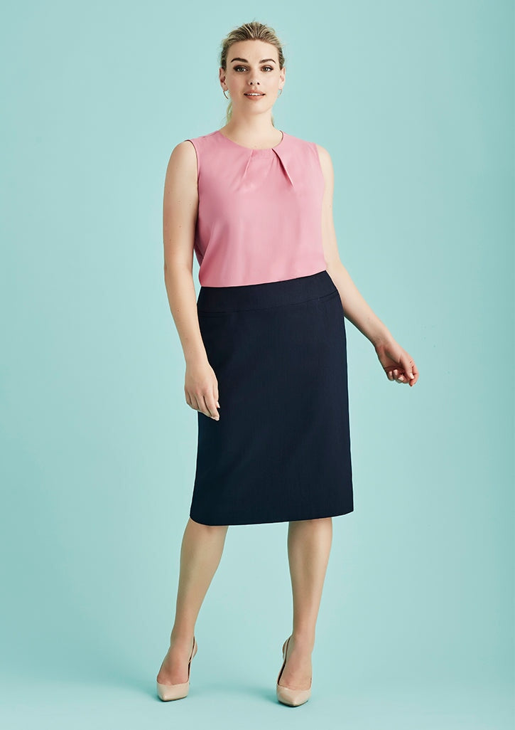 Womens Cool Stretch Relaxed Fit Lined Skirt Corporate Fashion Biz / Biz Collection