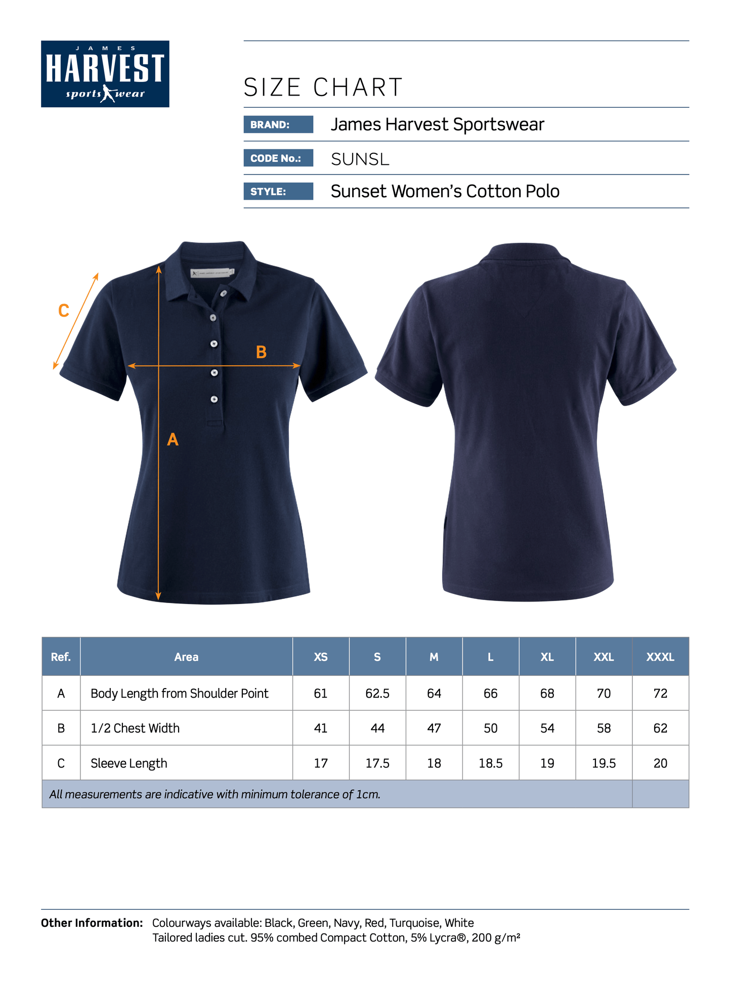 Sunset Women's Polo T-Shirts and Polos James Harvest