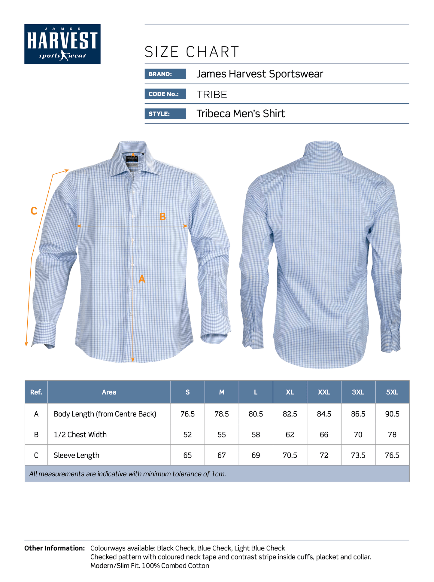 Tribeca Men's Shirt Shirts James Harvest