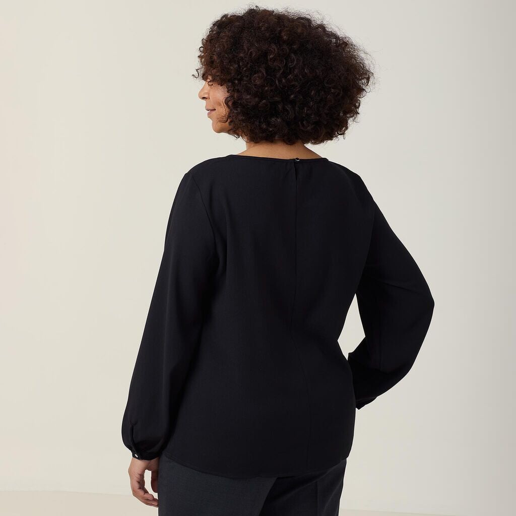 Womens Heavy Stretch Georgette Long Sleeve Blouse Shirts NNT