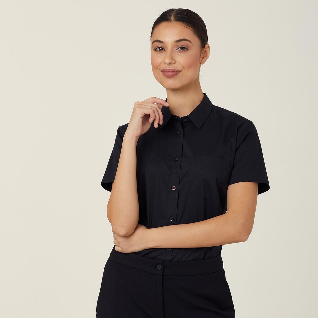 Womens Avignon Stretch Short Sleeve Slim Shirt Shirts NNT