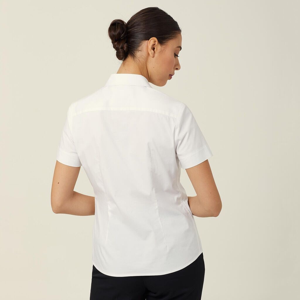 Womens Avignon Stretch Short Sleeve Slim Shirt Shirts NNT