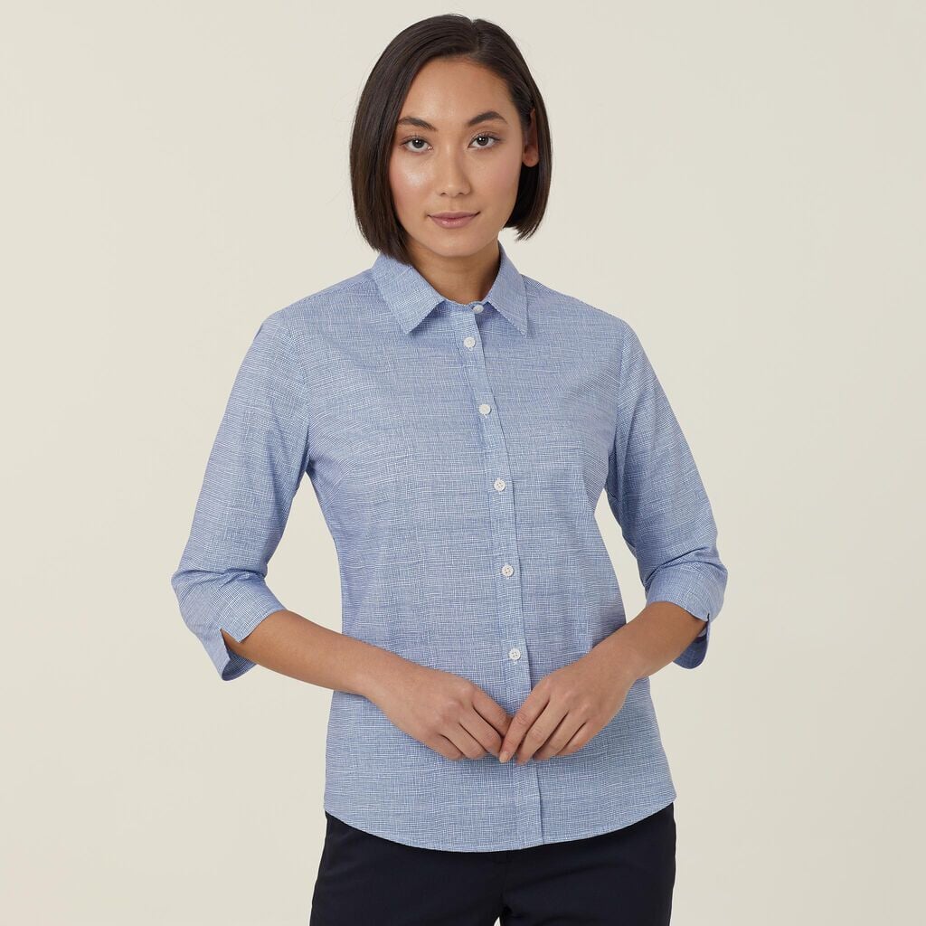 Womens Avignon Abstract Print Stretch 3/4 Sleeve Shirt Shirts NNT