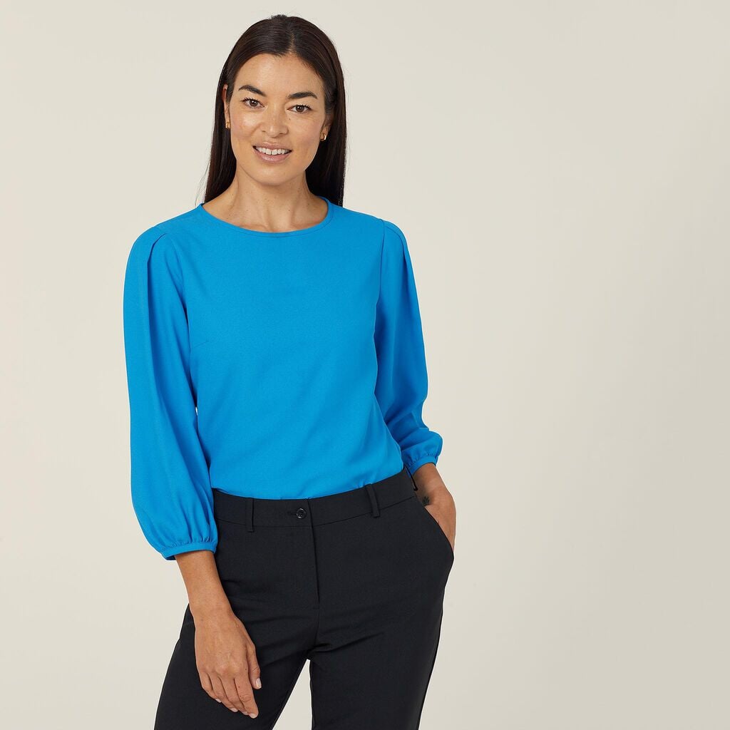 Womens French Georgette 3/4 Sleeve Top Shirts NNT