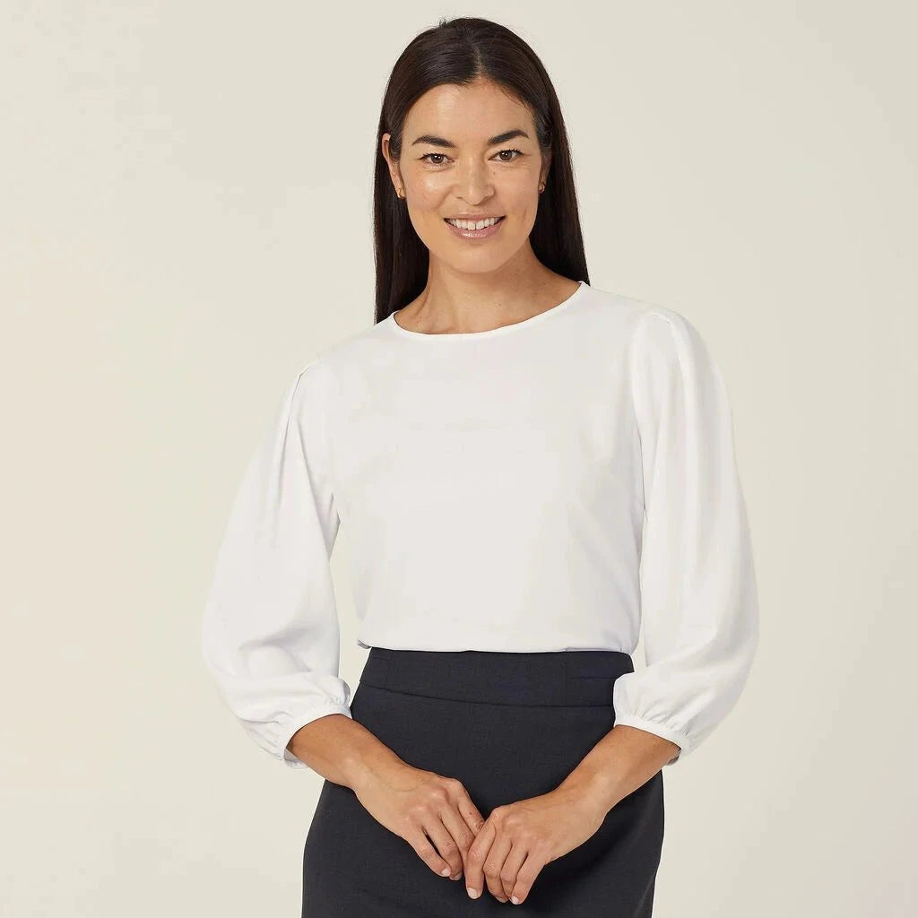 Womens French Georgette 3/4 Sleeve Top Shirts NNT