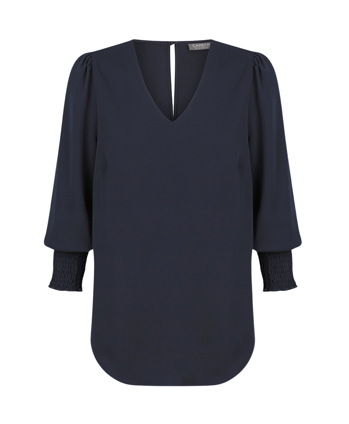 Womens Cleo V Neck Shirred Cuff Top Shirts Gloweave