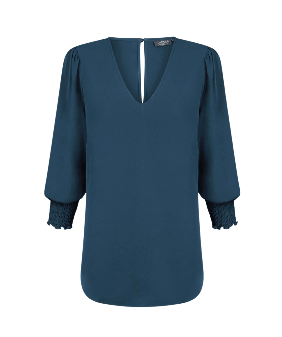 Womens Cleo V Neck Shirred Cuff Top Shirts Gloweave