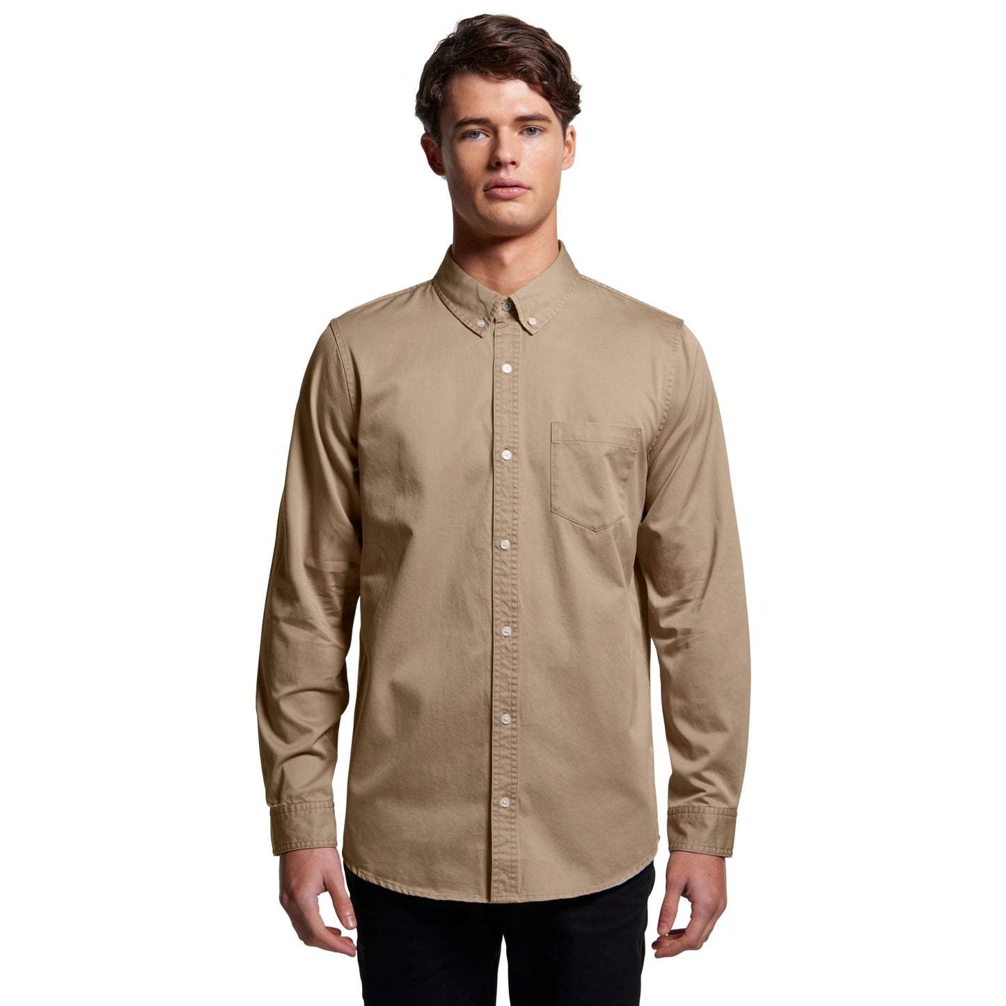 Mens Denim Wash Shirt Shirts AS Colour
