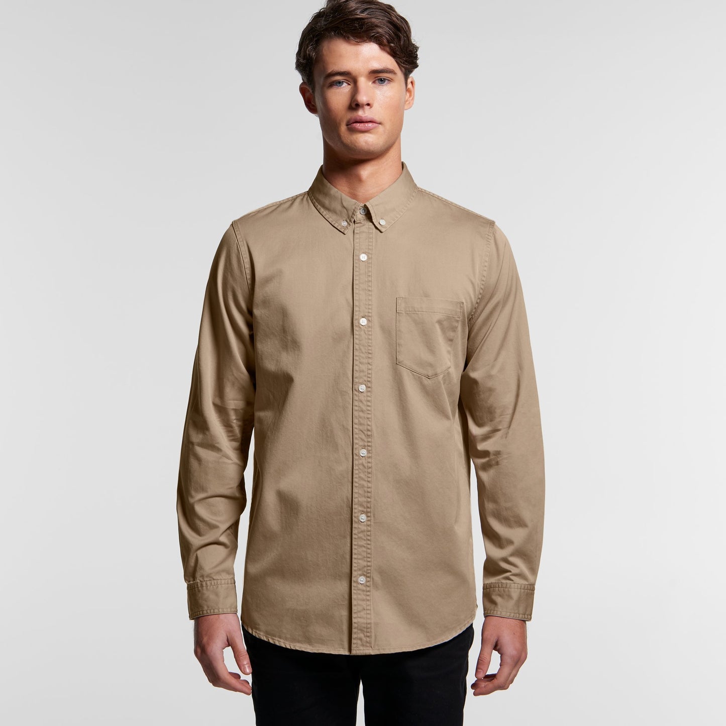 Mens Denim Wash Shirt Shirts AS Colour