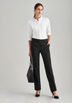 Womens Comfort Wool Stretch Adjustable Waist Pant Corporate Fashion Biz / Biz Collection
