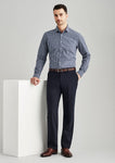Mens Comfort Wool Stretch Flat Front Pant Corporate Fashion Biz / Biz Collection