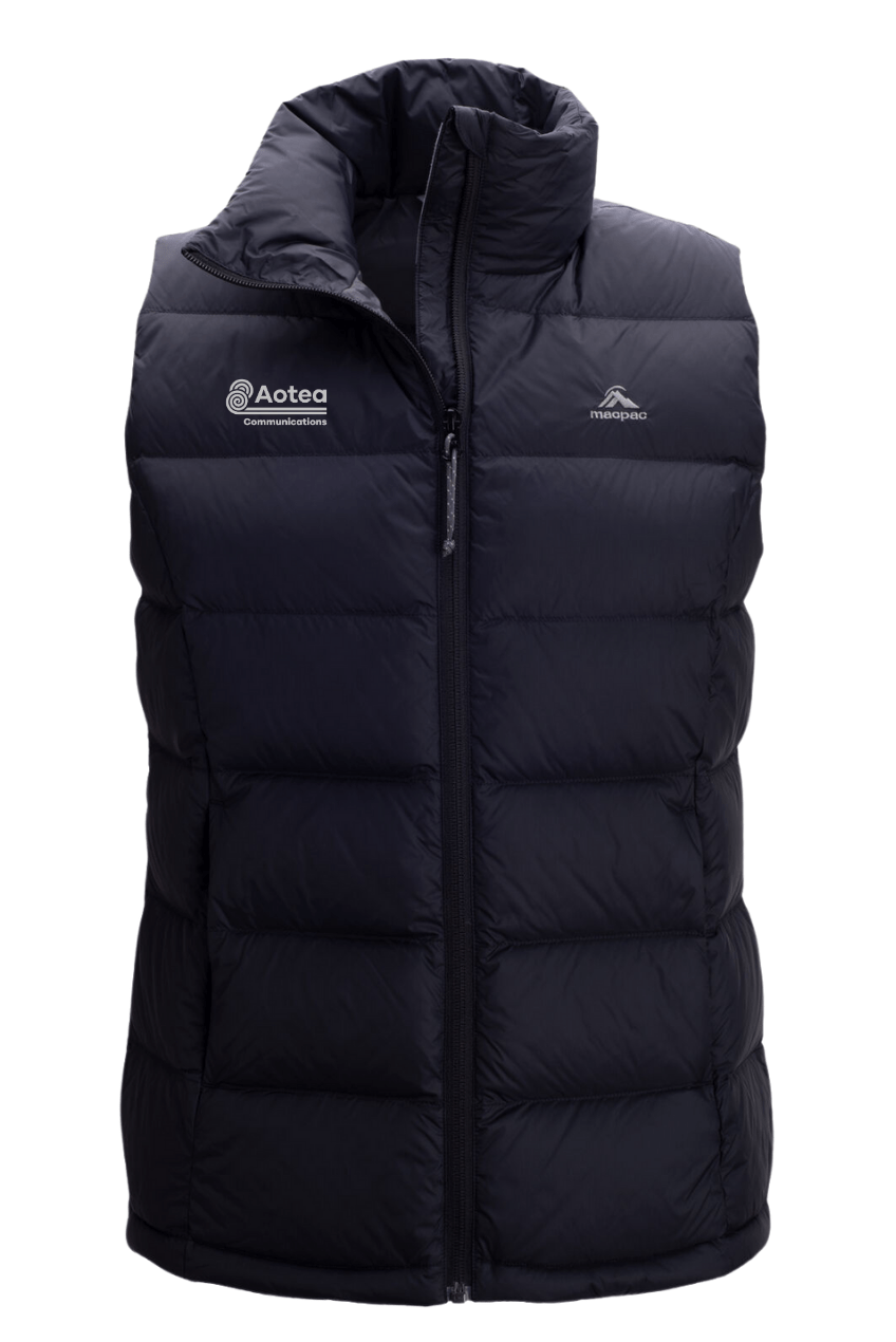 Aotea Communications Women's Halo Down Vest Outerwear Macpac