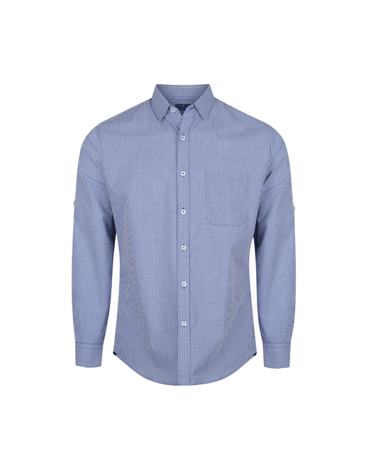 Mens Gingham Long Sleeve Casual Slim Fit Shirt Shirts Gloweave