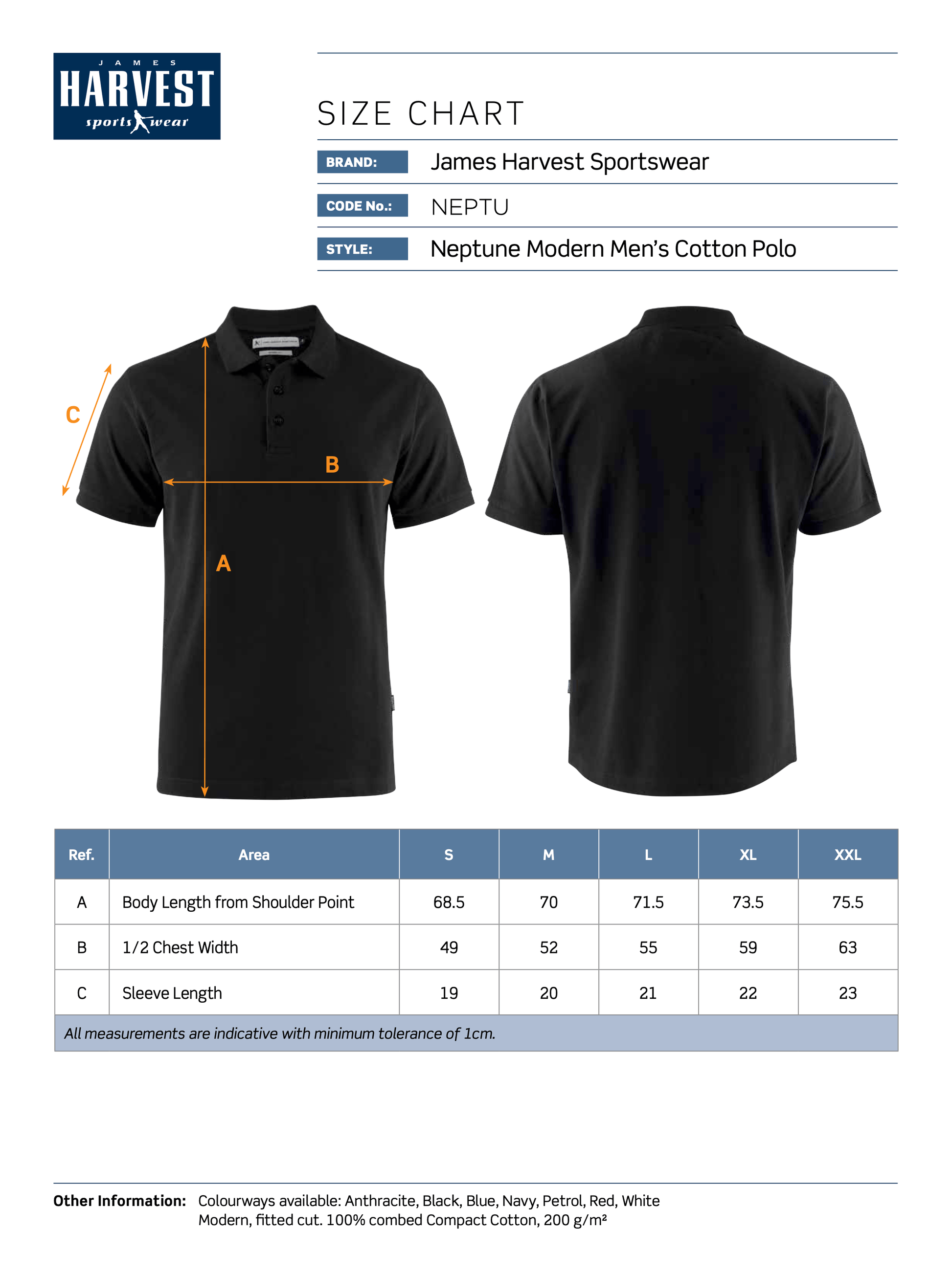 Neptune Regular Fit Polo T-Shirts and Polos James Harvest
