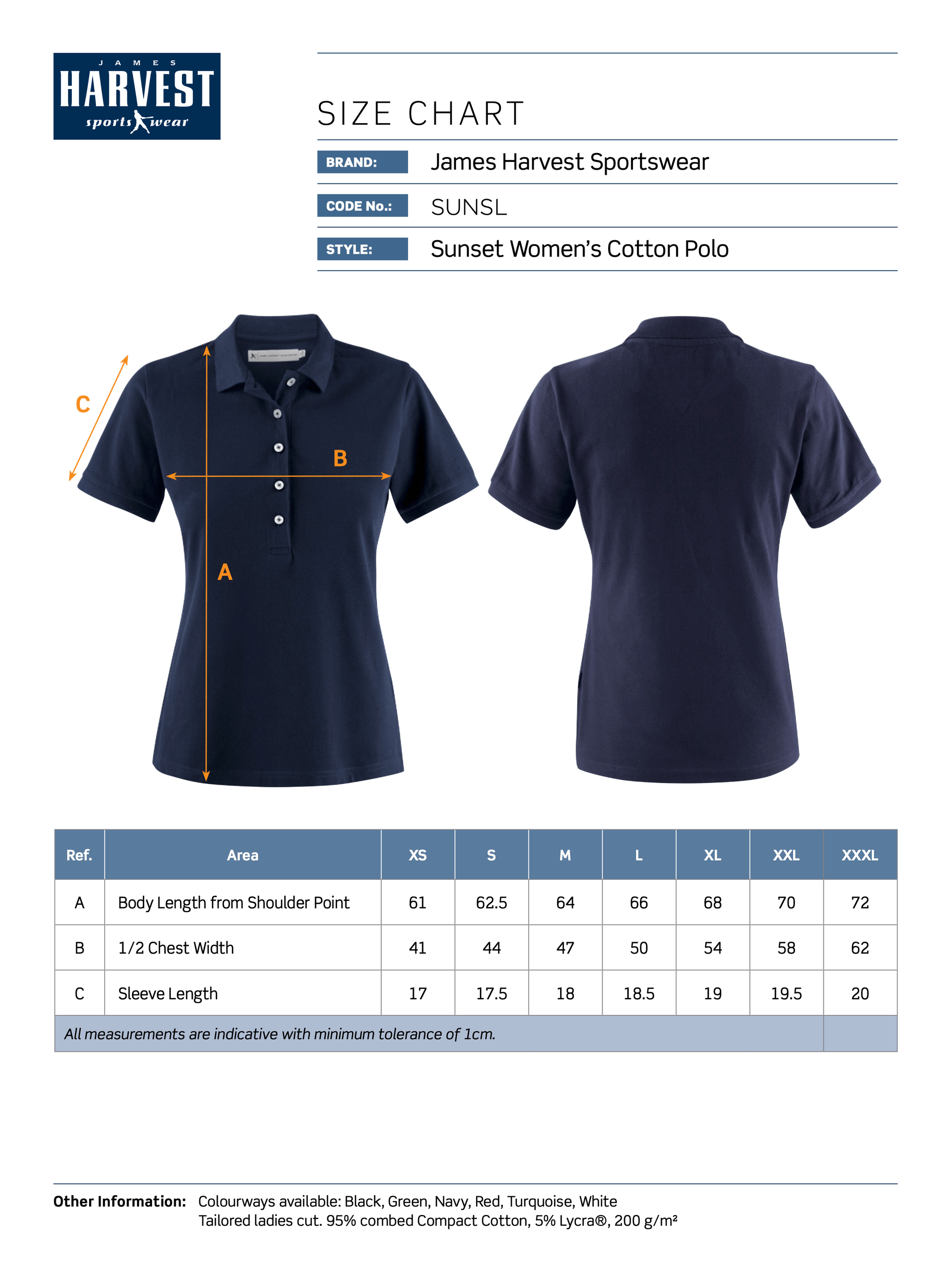 Sunset Women's Polo T-Shirts and Polos James Harvest