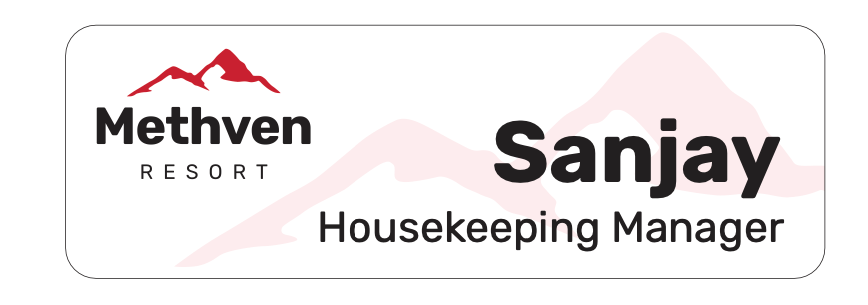 Methven Resort Name Badge henryandgray