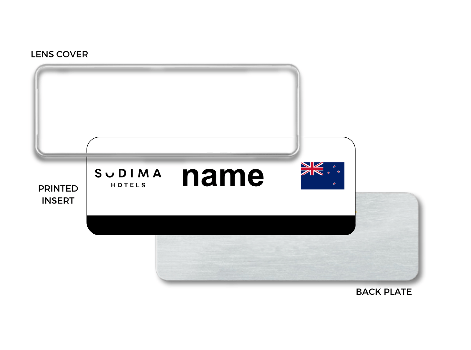 Sudima Reusable Name Badge henryandgray