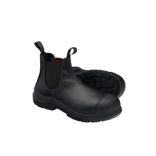 Tira Black Premium Leather Safety Boots Blundstone