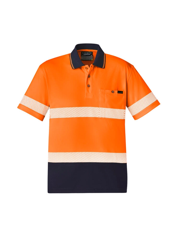 Unisex Hi Vis Segmented Tape Short Sleeve Polo Workwear Fashion Biz / Syzmik