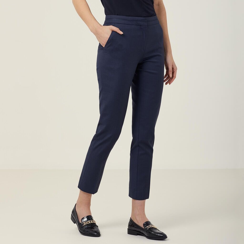 Womens Sharkskin Slimline Detail Pant Corporate NNT