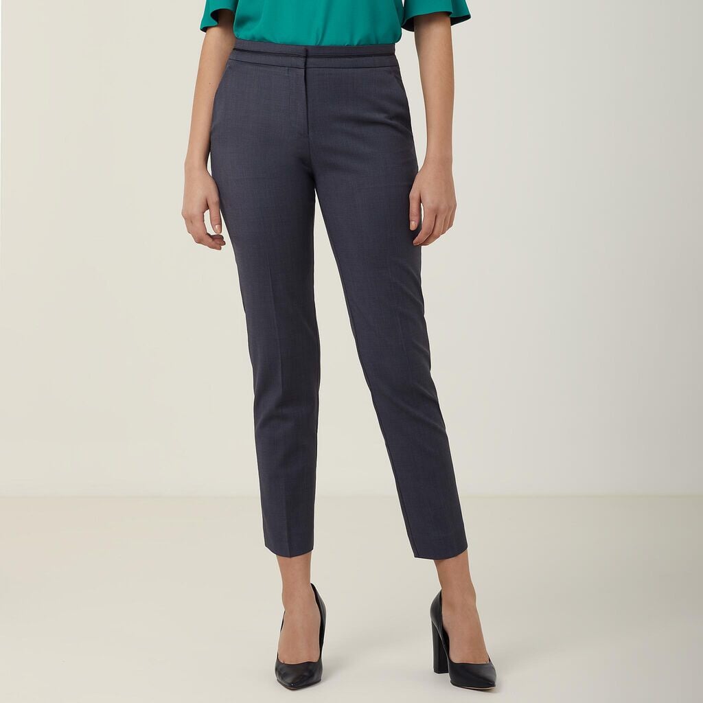 Womens Sharkskin Slimline Detail Pant Corporate NNT