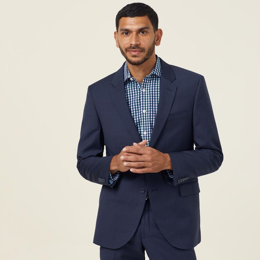Mens Sharkskin 2 Button Jacket Corporate NNT