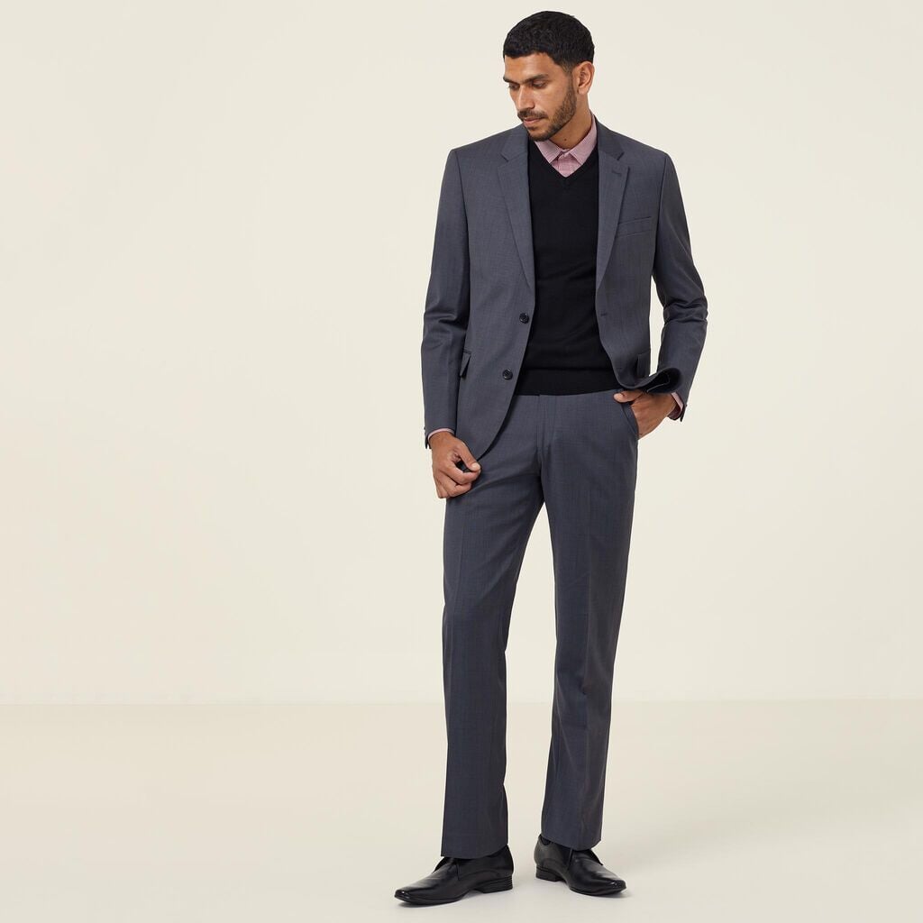 Mens Sharkskin 2 Button Jacket Corporate NNT