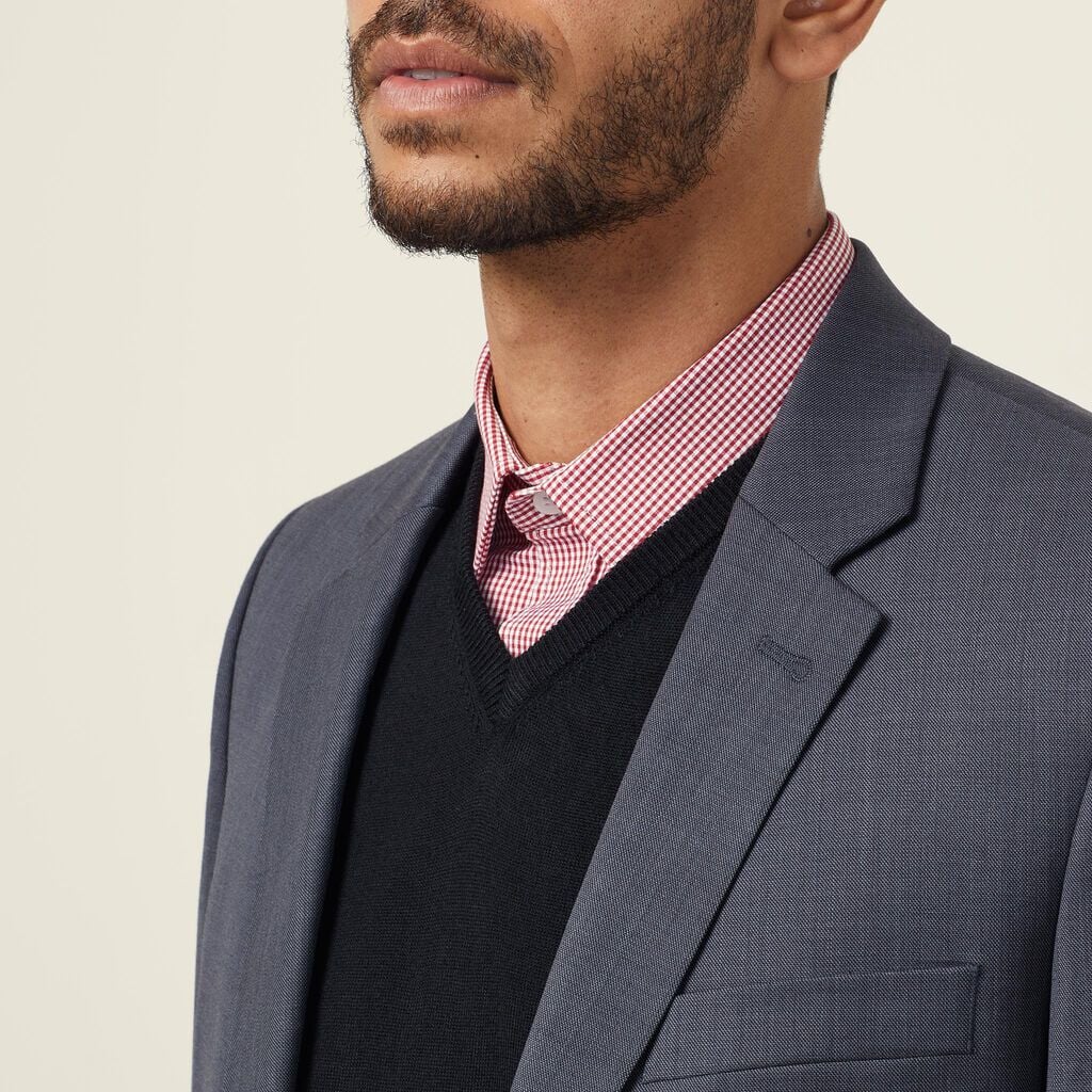 Mens Sharkskin 2 Button Jacket Corporate NNT