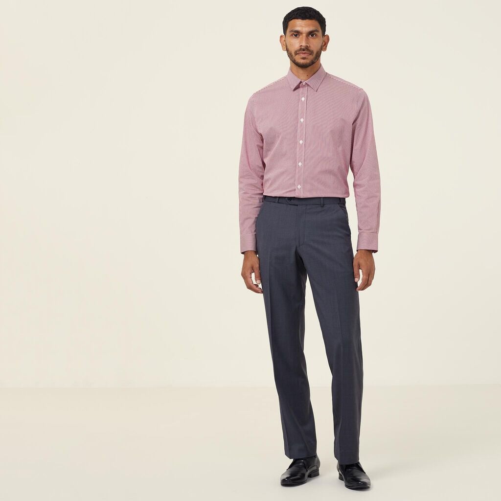 Mens Sharkskin Flat Front Pant Corporate NNT