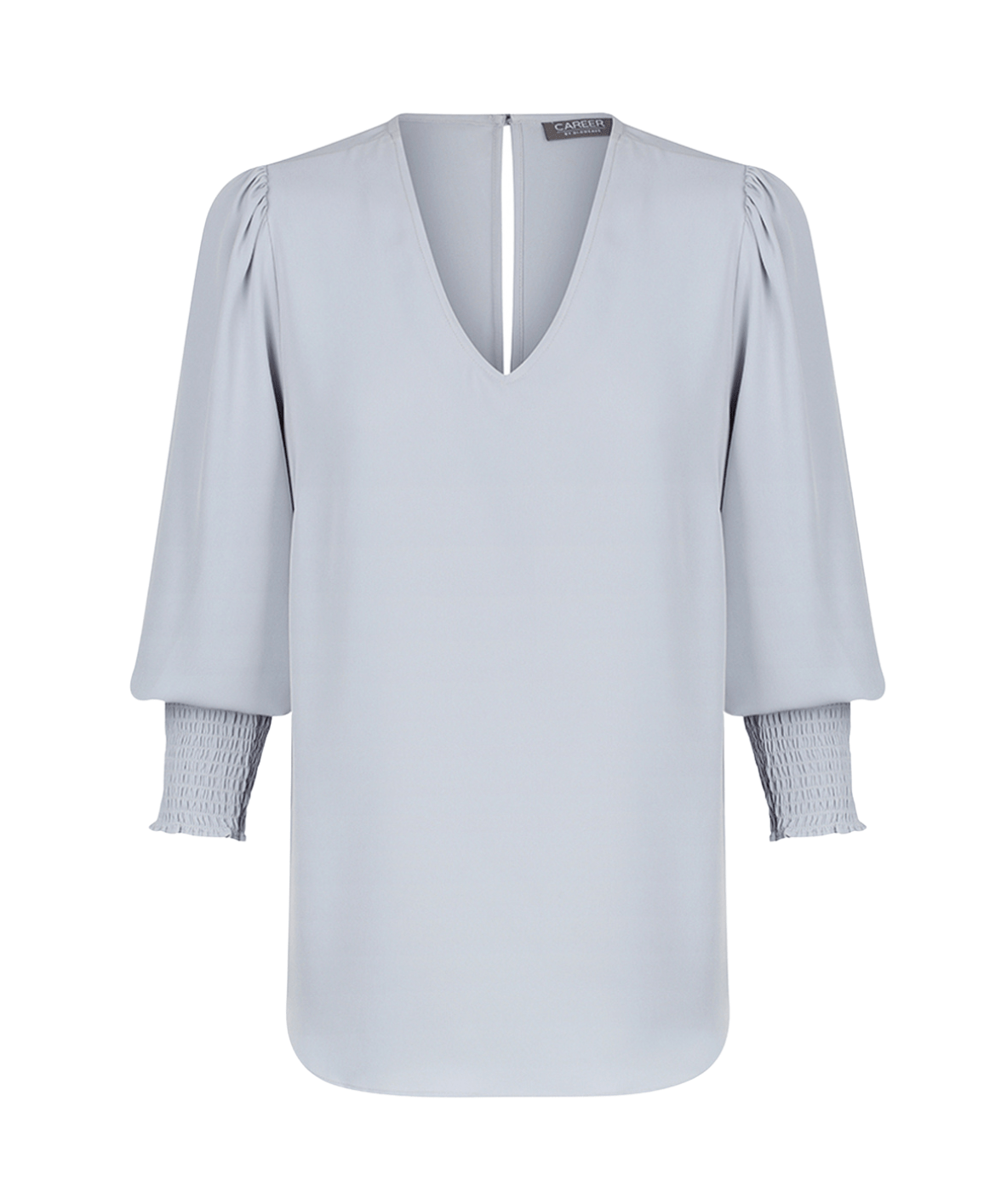 Womens Cleo V Neck Shirred Cuff Top Shirts Gloweave