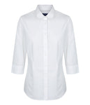 Womens Premium Poplin 3/4 Sleeve Shirt Shirts Gloweave