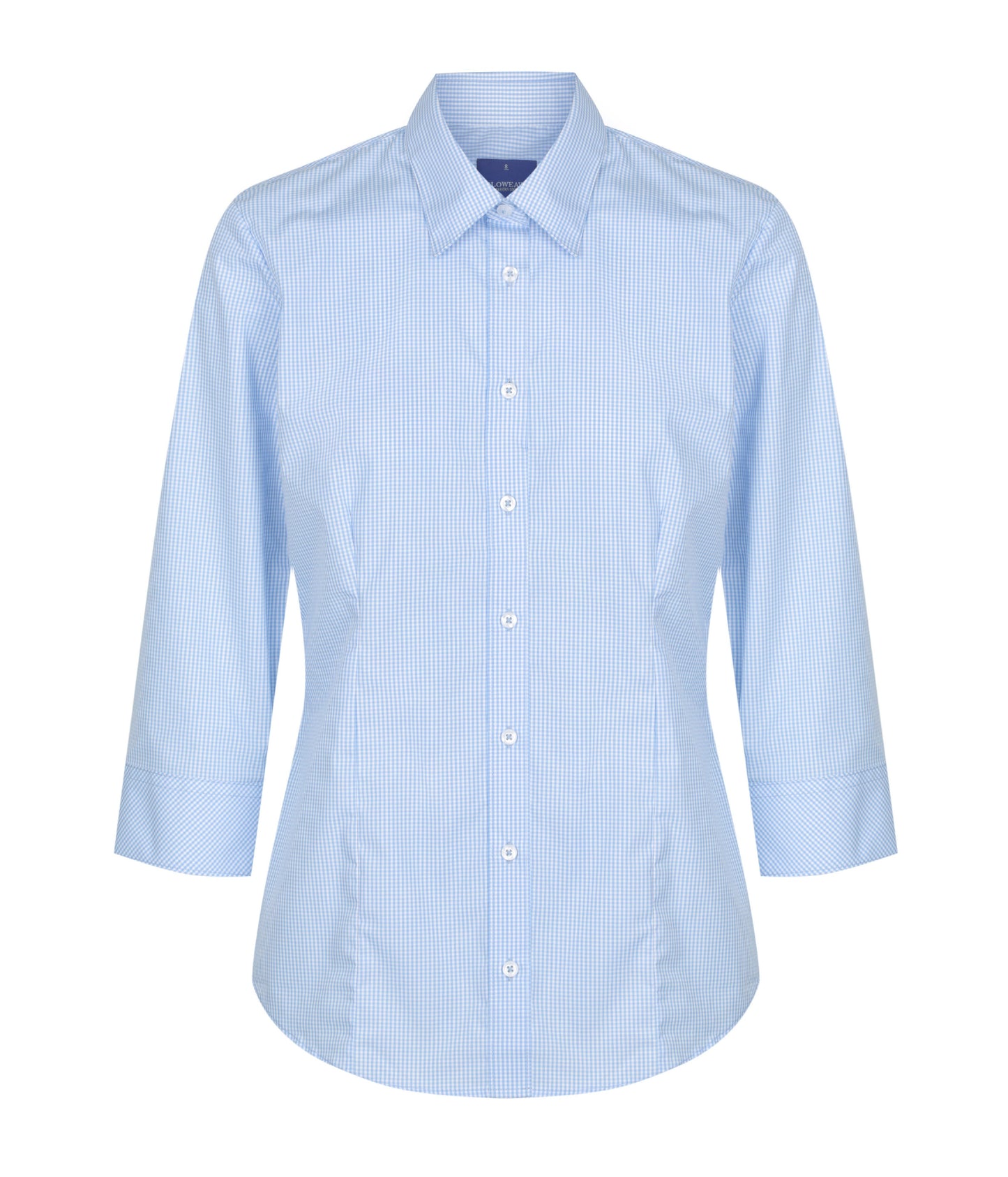 Womens Gingham 3/4 Sleeve Shirt Shirts Gloweave