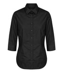 Womens Premium Poplin 3/4 Sleeve Shirt Shirts Gloweave