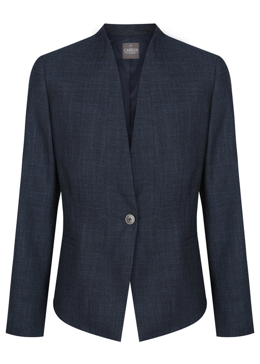 Womens Womens Textured Crop Jacket Corporate Gloweave