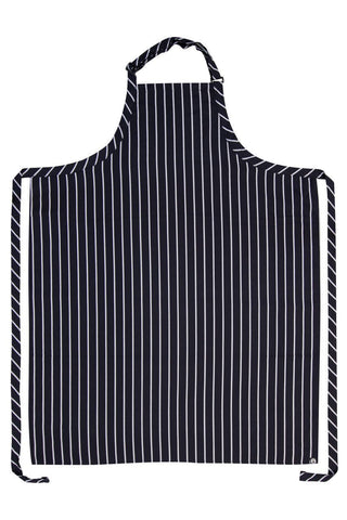 Large Navy/White Stripe Bib Apron Hospitality Chef Works