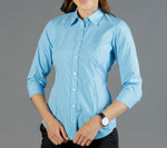 Womens Gingham 3/4 Sleeve Shirt Shirts Gloweave