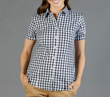 Womens Royal Oxford Short Sleeve Casual Slim Fit Shirt Shirts Gloweave
