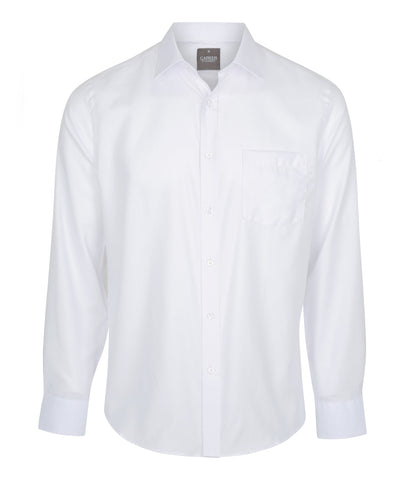 Mens White Slim-Fit Shirt Shirts Gloweave